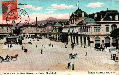 Cpa nice place masséna et - nice,